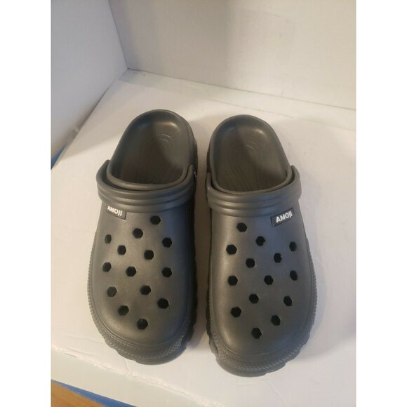 Brand New! Amoji Unisex Garden Clogs Shoes Slippers Sandals Black, Size 28 11" - Picture 1 of 8